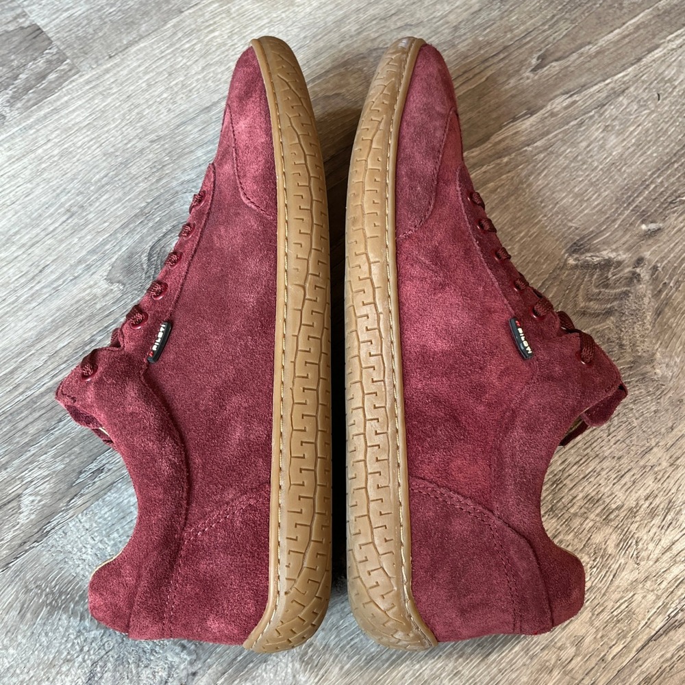NEW Piloti Pistone Burgundy Suede Driving Shoe Men 9.5 Made in Portugal Gum Sole